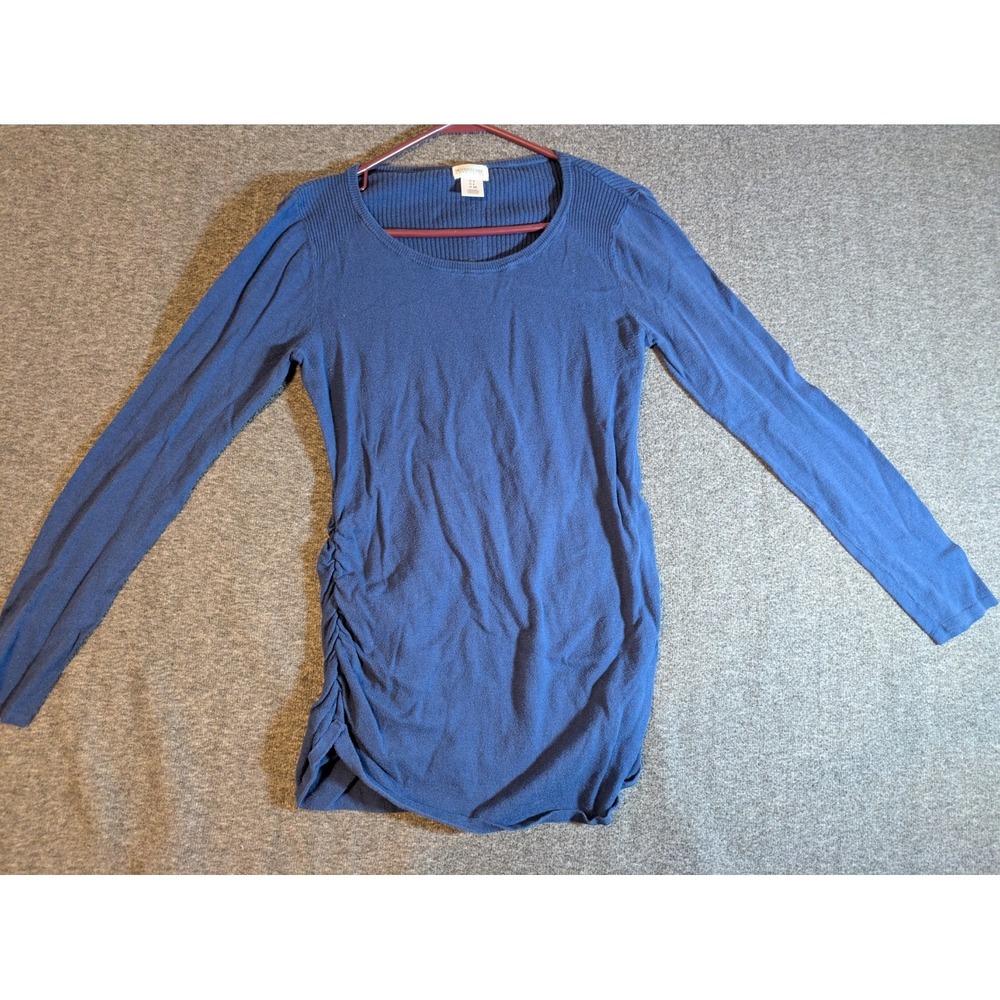 Motherhood Maternity Women's Royal Blue Lightweight Scoop Neck Sweater Small - Picture 2 of 9